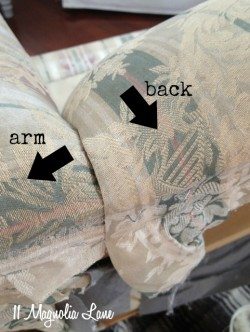 Reupholstery 101: My Thrift Store Loveseat Redo {Part 2–Tutorial}