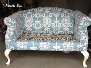 Reupholstery 101: My Thrift Store Loveseat Redo {Part 2–Tutorial}