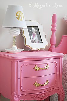 Pink Bedside Table 