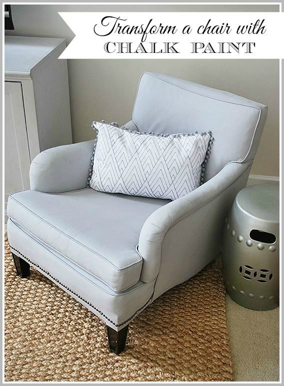 How To Use Chalk Paint To Paint An Upholstered Fabric Chair 11