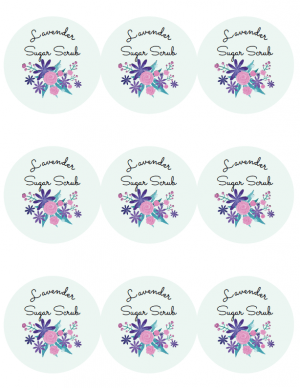 Lavender Sugar Scrub Recipe and Printable Labels