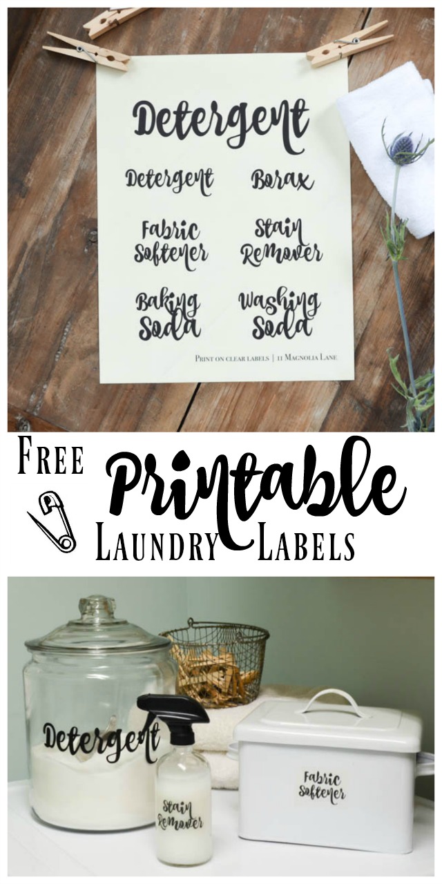 Easy Organization: Free Printable Laundry Room Labels