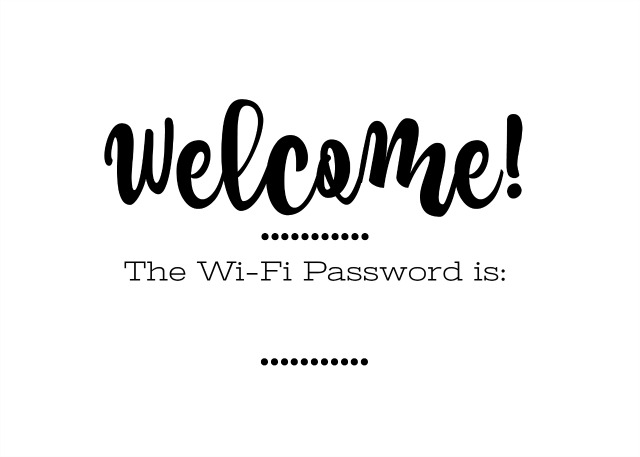 Prepping For Guests And Free Printable Wi Fi Password Sign 11 