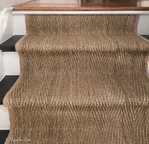 Magnolia Cottage: Installing a Seagrass Runner on the Stairs