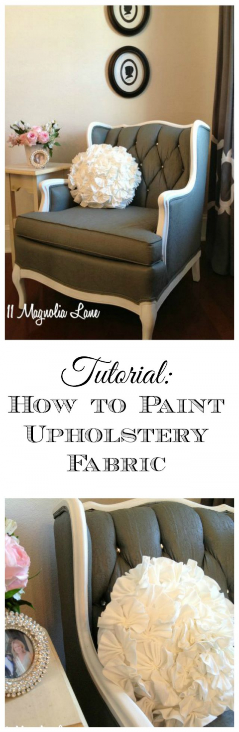 Tutorial How To Paint Upholstery Fabric And Completely